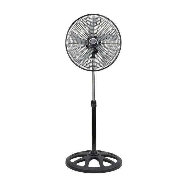 Ventilador De Pedestal 5 Aspas Mytek 3404 18 Gran Flujo Aire Estructura Negro Aspas Gris
